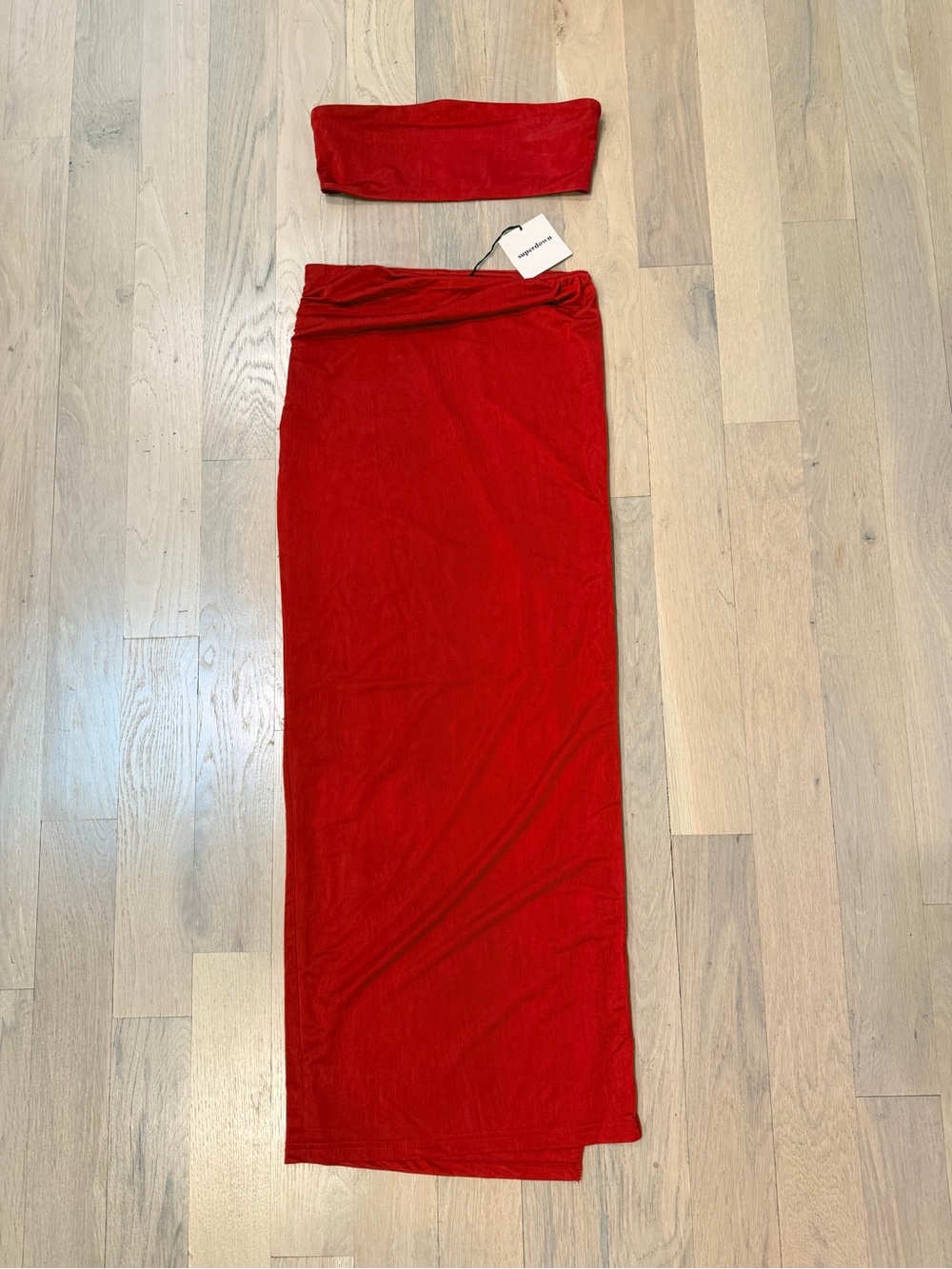 Revolve - Superdown - Karolyna Wrap Maxi Skirt in Red - Picture 4 of 8